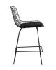 Набор из 4 полубарных стульев Stool Group Bertoia BTY-24L-P6 BL/BL X4 черный с низкой спинкой фото 4