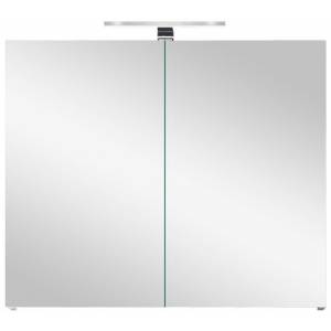 Зеркало-шкаф Orans 4023800W с LED подсветкой, белый глянец, 80x57x14