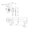 Смеситель для раковины Jacuzzi Twilight open 0TI00497JA05 настенный, хром фото 2