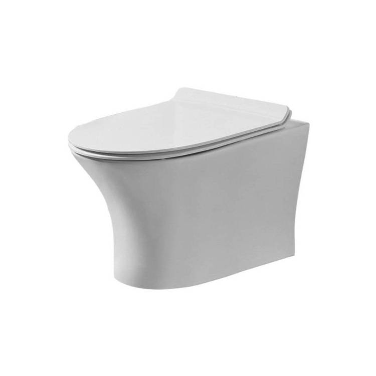 Унитаз подвесной Orange C01-100W безободковый, с крышкой-сиденьем микролифт