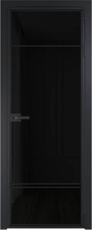 Межкомнатная дверь Profil Doors 4 AX цвет профиля Черный, стекло безопасное 6 мм черный триплекс 800x2000