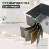 Мойка кухонная Splenka S700.5045.05 сатин, 50x45 фото 6