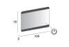 Зеркало Cezares 45005 со встроенной LED подсветкой и сенсорным выключателем Touch System, реверсивное, 100х70 фото 5