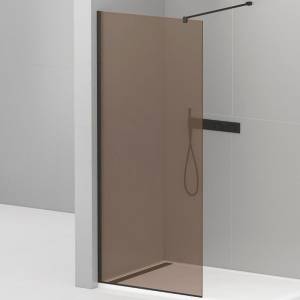 Душевая перегородка Cezares Liberta LIBERTA-L-1-100-120-BR-NERO черный