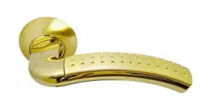 Дверная ручка Morelli MH-02P MH-02P SG/GP (Золото матовое/золото)