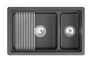 Мойка кухонная Granula Kitchen Space 7304iU черный, 73x45