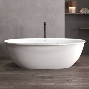 Ванна из искусственного камня Abber Stein AS9631 170x85 белая матовая