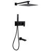 Душевая система Abber Daheim AF8217B черная матовая