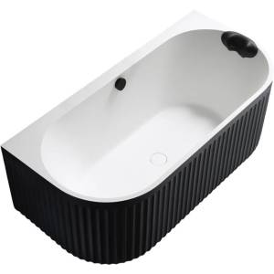 Ванна из искусственного камня Abber Leipzig AM9916BW 170x80 черно-белая матовая
