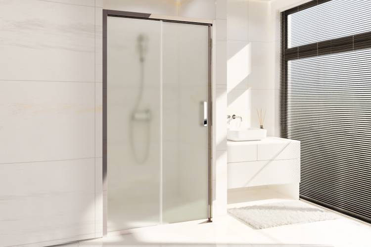 Душевая дверь в нишу Royal Bath Accord RB130HS-C-CH профиль хром, стекло матовое, 130x200