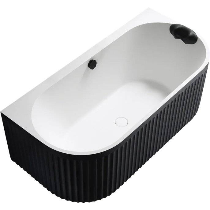 Ванна из искусственного камня Abber Leipzig AM9916BW 170x80 черно-белая матовая