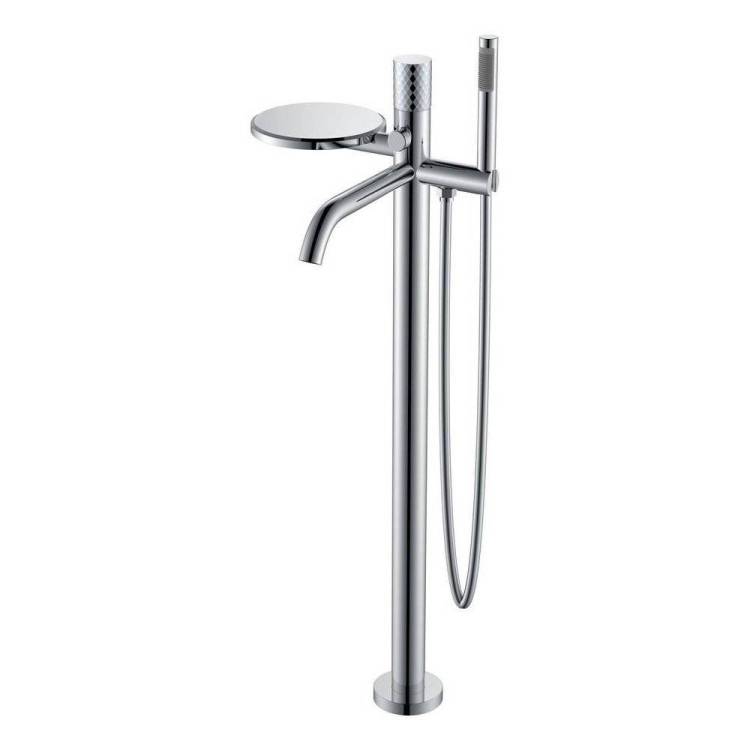 Смеситель для ванны Boheme Stick 129-CRCR Chrome Diamond Chrome напольный