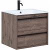 Тумба с раковиной Aquanet Lino 60 271944 подвесная, дуб веллингтон