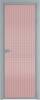 Межкомнатная дверь Profil Doors 1 AX цвет профиля Серебро, стекло безопасное 6 мм мору розовое 600x2000