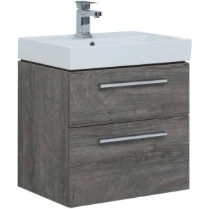 Тумба с раковиной Aquanet Nova 60 2 ящика, дуб рошелье