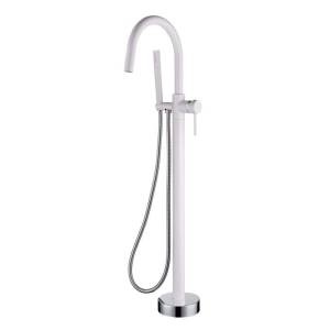 Смеситель для ванны Boheme Uno 469-WCR White Chrome напольный