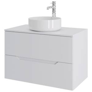 Тумба с раковиной Orange Line Li-80TuwMDF+B09-360W белая матовая, 80.5 см