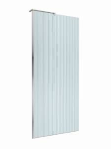 Душевая перегородка BelBagno UNO-L-1-TB-90-FL-Cr профиль хром, стекло рифленое, 90x200