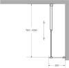 Душевая перегородка Cezares Liberta-L-1-25-GR-Cr профиль хром, стекло графит фото 4