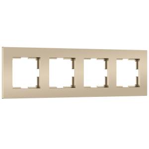 Рамка 4-постовая Werkel Slab W0042911 шампань софт
