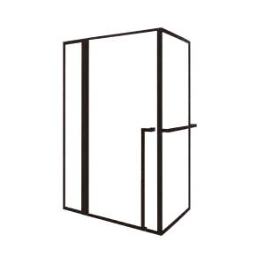 Душевой уголок Riho Lucid G005021121 GD203 1200x1000x2000 Черный