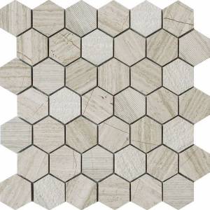 Мозаика Q-stones Камень QS-Hex012-3f-48H/10 30.5x30.5