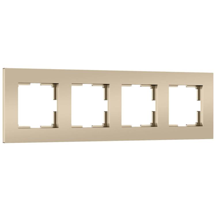 Рамка 4-постовая Werkel Slab W0042911 шампань софт