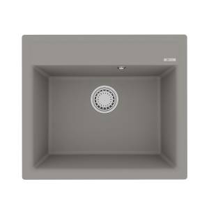 Кухонная мойка Lemark HANKA 570 9910015 врезная прямоугольная из кварцгранита грей