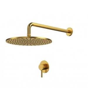 Душевая система WHITECROSS Y YSET01GLB золото брашированное, встраиваемая