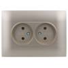 Розетка 2-местная IEK Skandy SK-R20-10-K37-F шампань фото 2