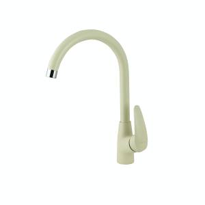Смеситель для кухни Lemark Linara LM0405PSH с высоким поворотным изливом Шампань