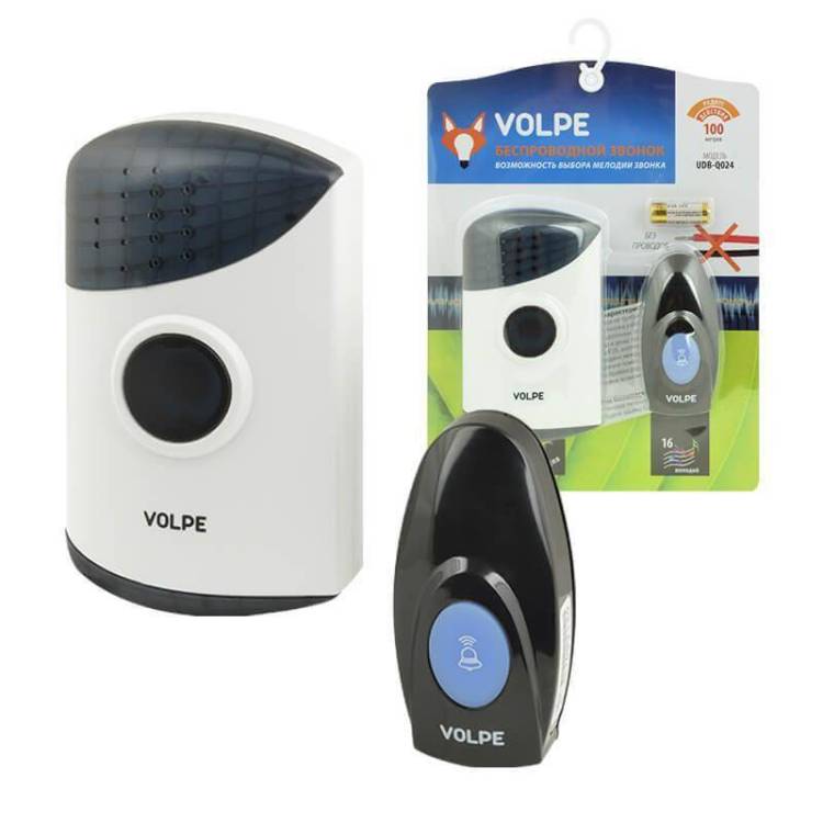 Звонок беспроводной Volpe UDB-Q024 W-R1T1-16S-100M-WH