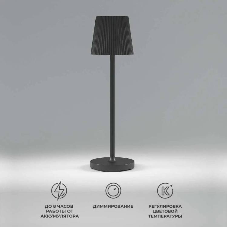 Настольная лампа светодиодная аккумуляторная Elektrostandard Mist TL70220 черный