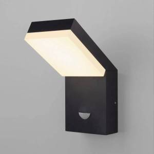Уличный настенный светодиодный светильник Elektrostandard Sensor 1541 TECHNO LED с датчиком движения 3000K Черный