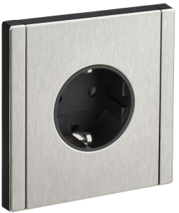 Розетка 1-местная с заземлением IEK Forte&Piano FP-R11-16-1-M-K50 никель