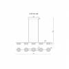 Подвесная светодиодная люстра iLedex Link 4778-90 MBK+SGD фото 2