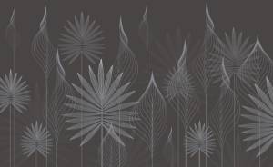 3D Фотообои Artegrafico «Ажурные листья с голубым отливом» PL-010 канвас