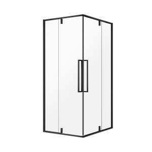 Душевой уголок AQUAme AQM7102-2-9 900x900x1950 мм, стекло 6 мм, цвет профиля матовый черный
