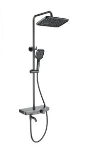 Душевая стойка Wonzon & Woghand WW-B3099-A-BGG с термостатом, темный графит