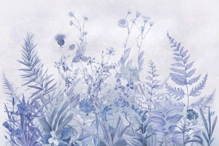 3D Фотообои Artegrafico «Цветы в поле в холодных тонах» HRB-043 песок