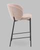 Стул полубарный Stool Group Тисдейл LV-115-S390-01 розово-персиковый, букле фото 6