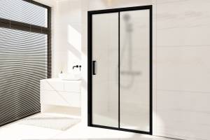 Душевая дверь в нишу Royal Bath Accord RB110HS-C-BL профиль черный, стекло матовое, 110x200
