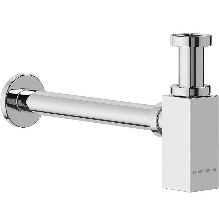 Сифон для раковины Ceramica Nova 70002CH с гидрозатвором, Хром