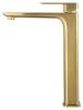Смеситель для раковины Wonzon & Woghand WW-88239003-BG высокий, брашированное золото фото 2