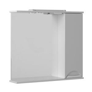 Зеркало-шкаф Briz Бриз 362 02-11075-00 02 БЕЛ правый, белый глянец, 75 см
