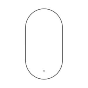 Зеркало Fixsen FX-3120F с LED подсветкой, графит, 50x120 см