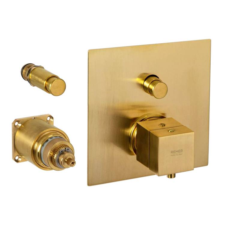 Смеситель для душа Remer Q-Elegance QT09KBBG брашированное золото