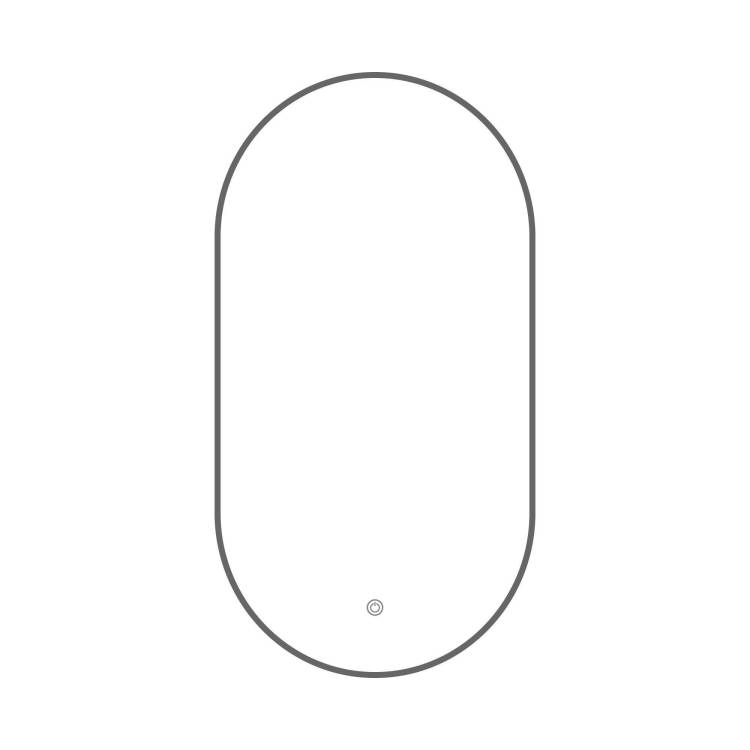 Зеркало Fixsen FX-3120F с LED подсветкой, графит, 50x120 см