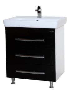 Тумба с раковиной Bellezza Рокко 70 3 ящ. Черный
