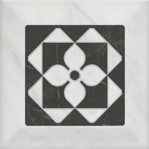 Декор Kerama Marazzi Келуш TOC006 3 Грань Черно-Белый 9.8x9.8